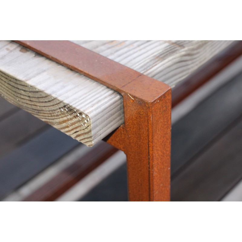 Banc bois et métal