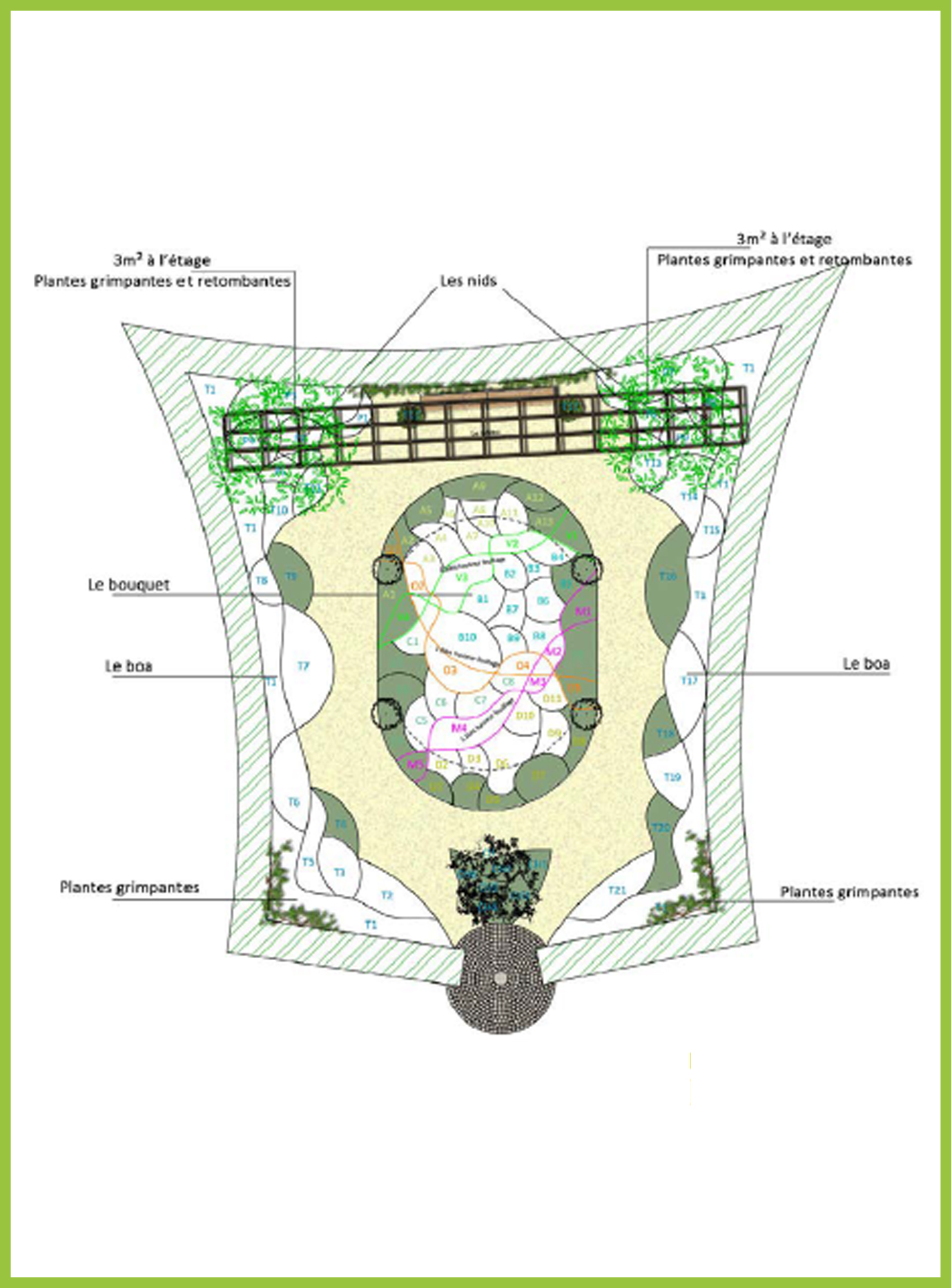 plan du jardin chaumont créa'paysage